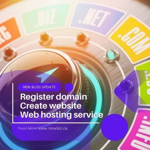 Register domain and create website and web hosting service